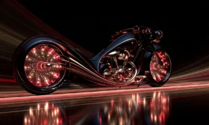 rim light chopper landscape art