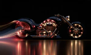 ruby wing fender chopper landscape art