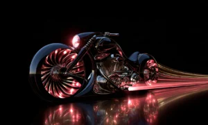 rear light turbine chopper landscape art