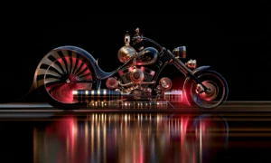 ladder pipe dragster landscape art
