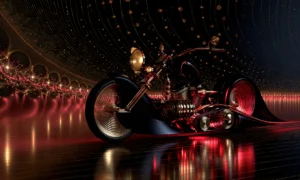 dot tunnel rider landscape art