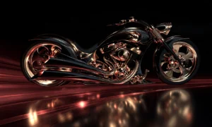 chrome pipe cruiser landscape art