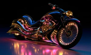 neon swirl cruiser landscape art