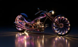 pinwheel front wheel chopper landscape art
