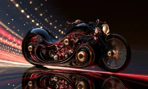 gold streaks cruiser landscape art