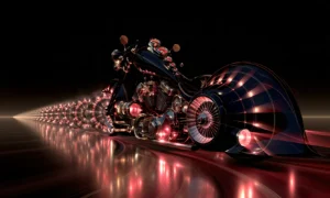 scallop shell chopper landscape art