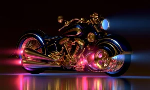 headlight beam cruiser landscape art