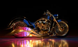 gold fender swirl cruiser landscape art