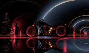 ring arch garage landscape art