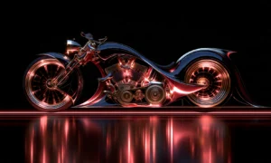 red seam chopper landscape art