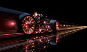 tail light lane racer landscape art