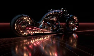 silver fade chopper landscape art