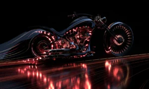 wave fender chopper landscape art