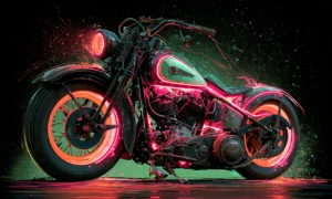 pink outline bobber landscape art