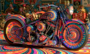 mandala wheel bobber landscape art