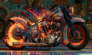 ray burst bobber landscape art