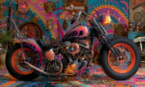 paisley wall chopper landscape art