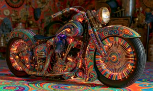 starburst hub cruiser landscape art
