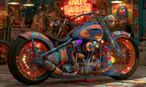 neon arch bobber landscape art