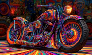 violet spiral cruiser landscape art