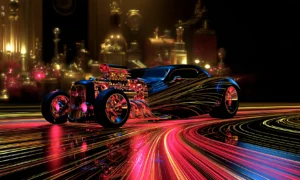 candle glow street rod landscape art
