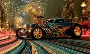bokeh dome street rod landscape art