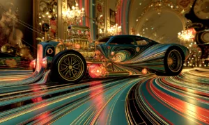 chandelier hall coupe landscape art