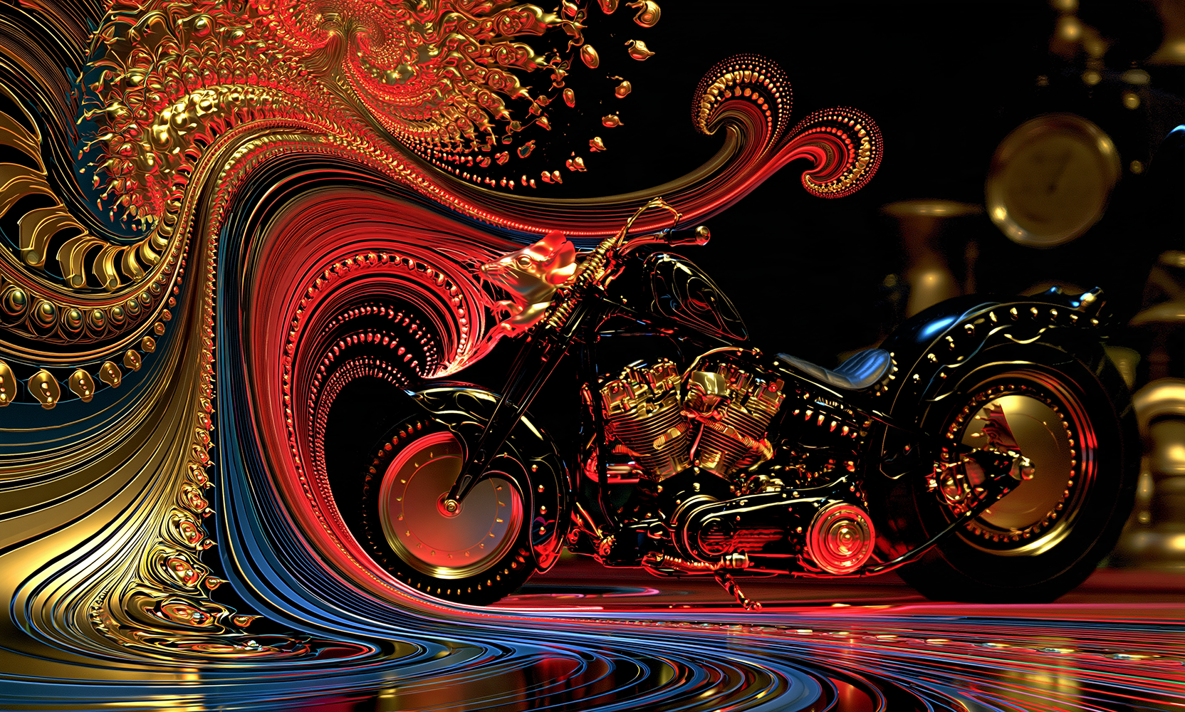 rose wave chopper landscape art