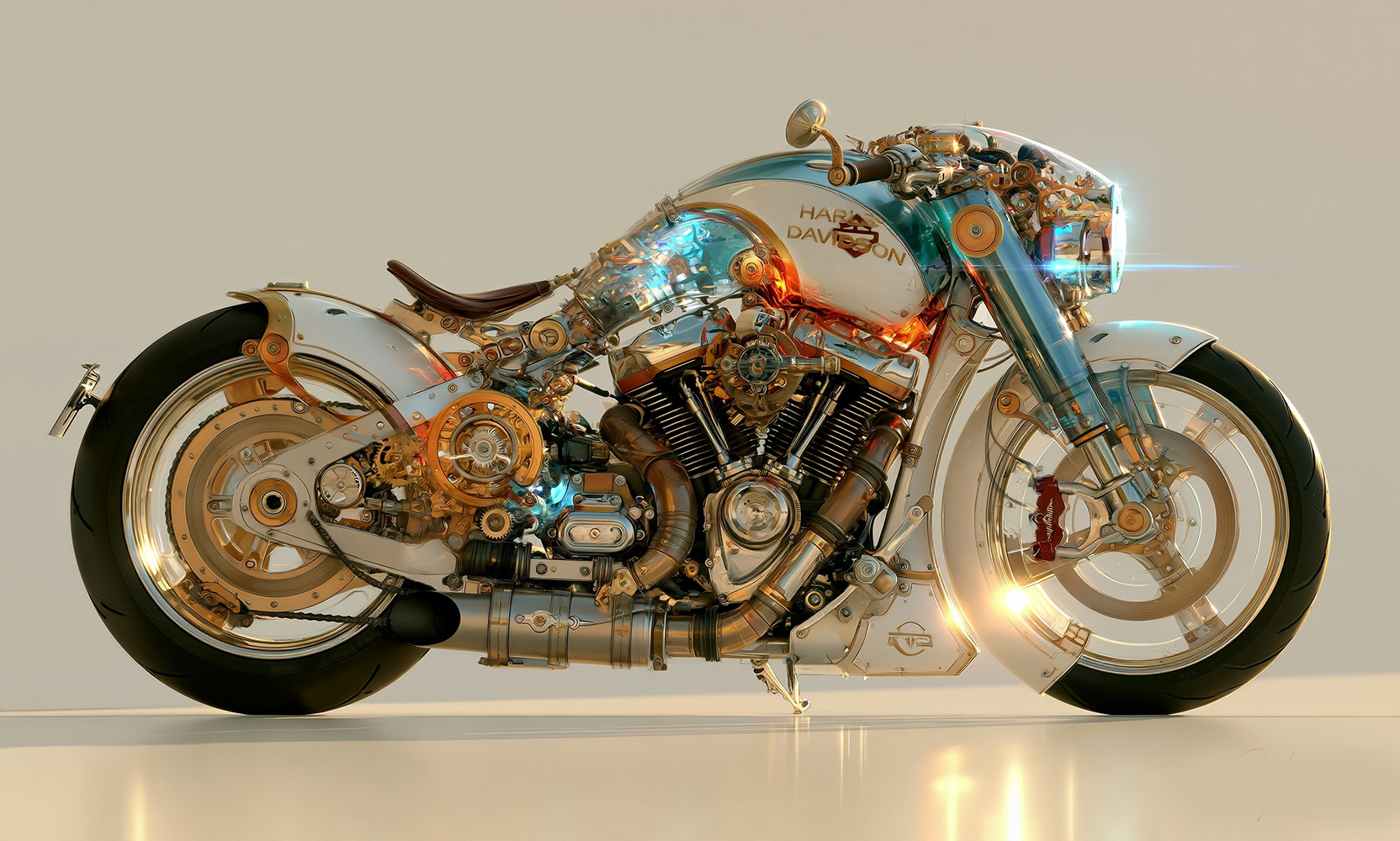 white studio cruiser landscape art