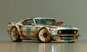 pale studio muscle coupe landscape art