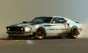 pale fastback in the haze landscape art