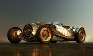 brass spoke roadster 13 landscape art