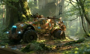mossy forest rover landscape art