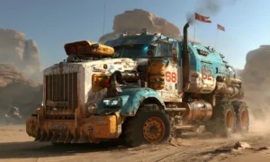 heavy haul number truck landscape art