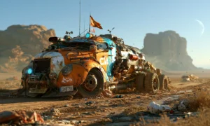 canyon tank wagon landscape art