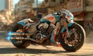 banner street bike landscape art