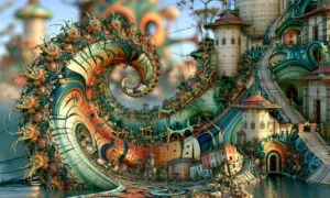 spiral stair piazza landscape art