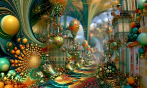 spiral orb lane landscape art