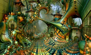 rail wheel funnel garden landscape art