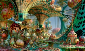 net canopy pavilion landscape art