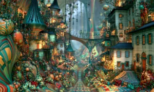 painted house lane landscape art