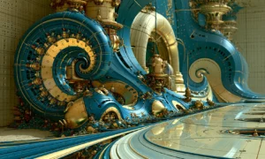 nautilus road gate landscape art
