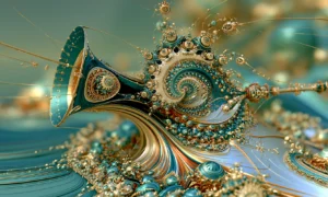horn spiral gramophone landscape art