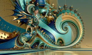 spiral wave rider landscape art