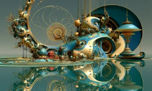 spiral isle ship landscape art