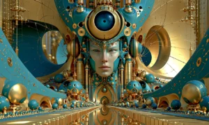 eye crown idol landscape art