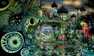 onion dome eye lagoon landscape art