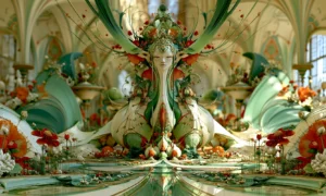 throne of the leaf queen landscape art