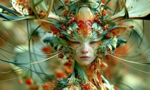 whisker mask faun landscape art
