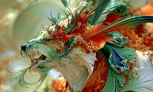 roaring leaf cat landscape art